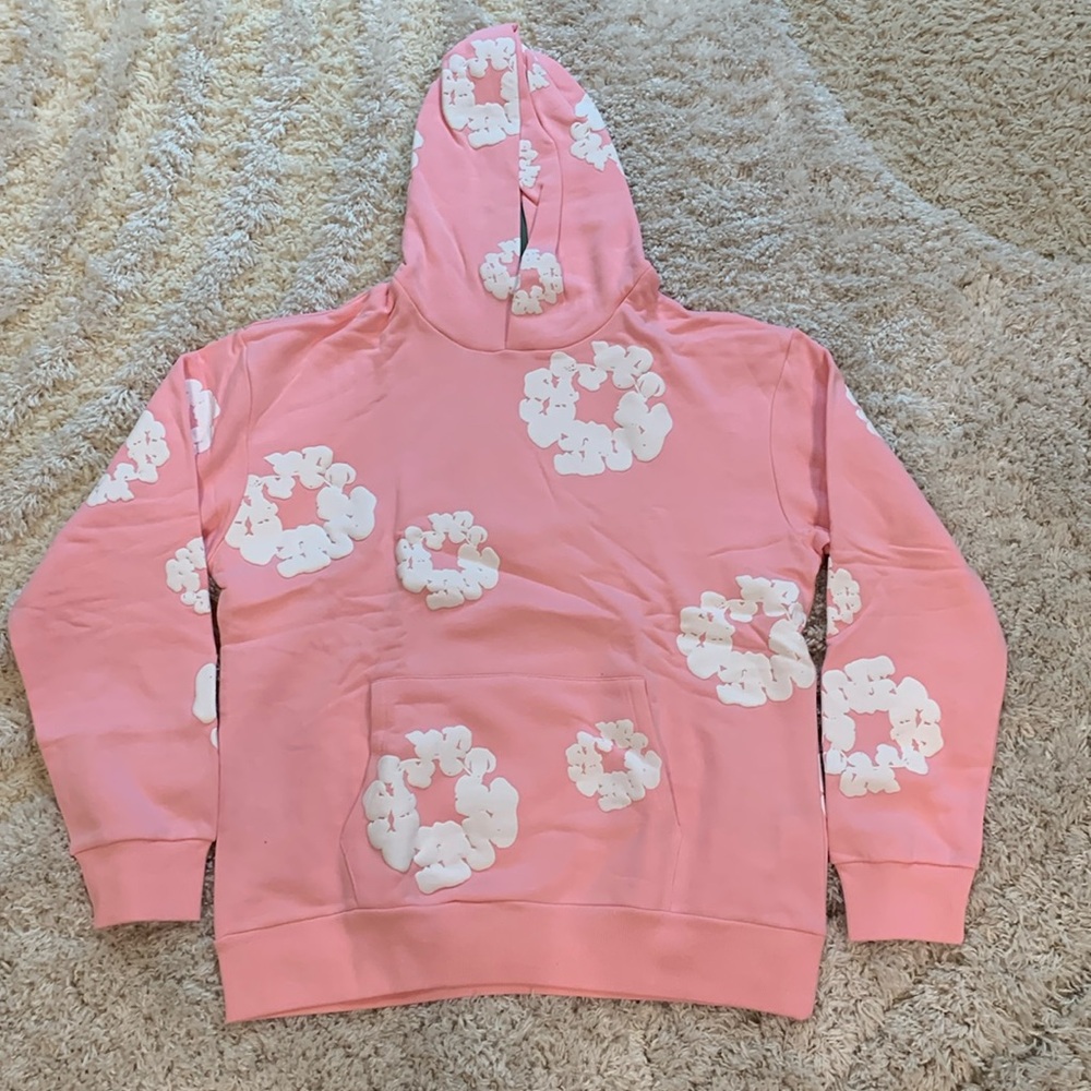 Denim Tears ‘The Cotton Wreath’ Pink Hoodie Men’s Large